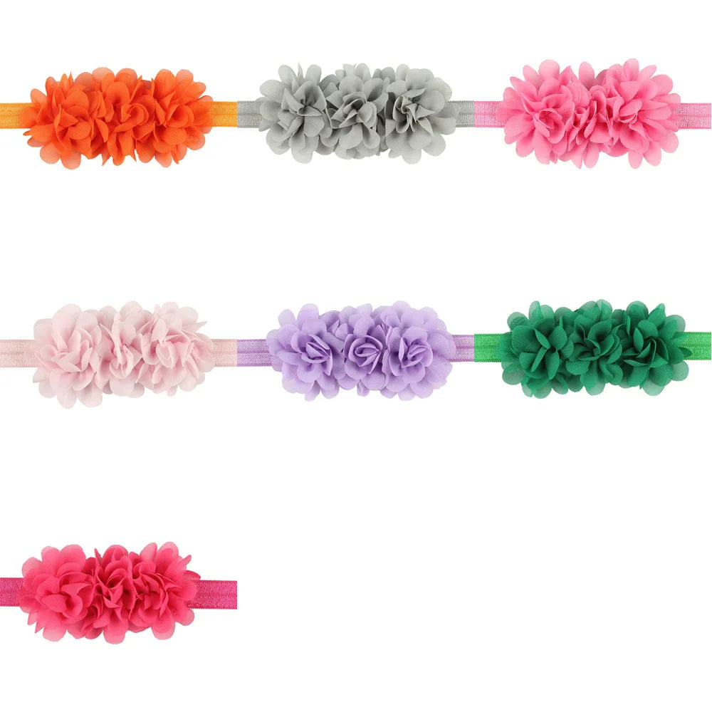 Fascia per Capelli con Fiore in Chiffon per Neonata e Bambina - Taglia unica (6 mesi - 3 anni)