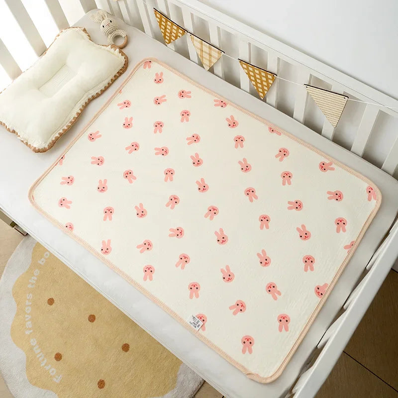 Traversa Neonato Impermeabile e Lavabile 50 × 70 cm – Tappetino Cambio con Superficie in Cotone