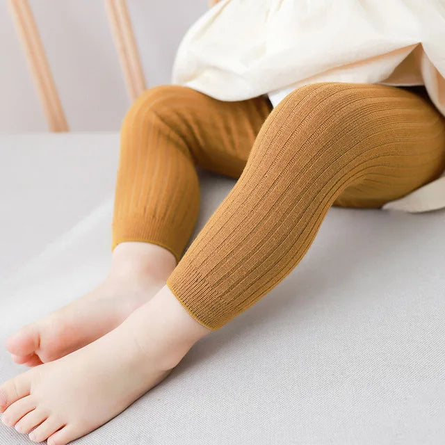 Leggings a Costine in Cotone Elasticizzato per Neonati e Bambini – Primavera e Autunno