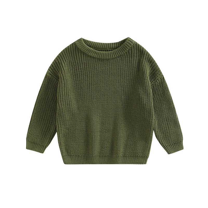Maglione in Maglia per Bambini e Neonati in Cotone – Pullover a Maniche Lunghe Unisex per Autunno e Inverno