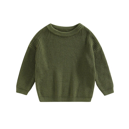 Maglione in Maglia per Bambini e Neonati in Cotone – Pullover a Maniche Lunghe Unisex per Autunno e Inverno