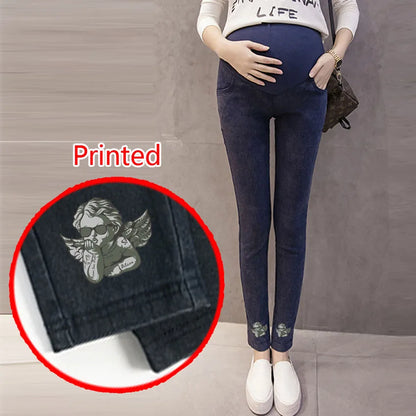 Jeans Premaman Elasticizzati con Fascia Regolabile in Vita