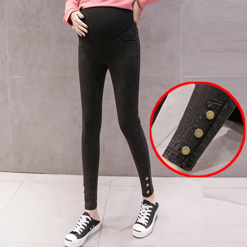 Jeans Premaman Elasticizzati con Fascia Regolabile in Vita