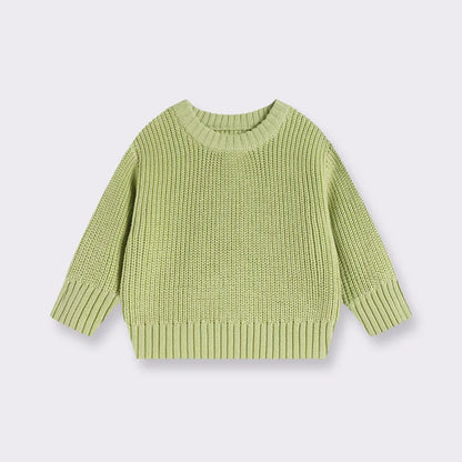 Maglione Bambini in Cotone a Maglia – Pullover Girocollo Invernale Unisex