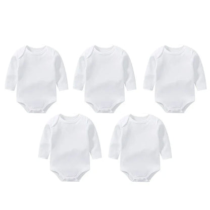 Body Neonato a Manica Lunga 100% Cotone – Bianco Unisex