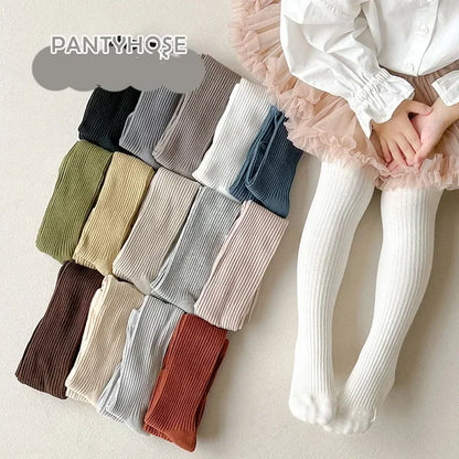 Calzamaglia in Cotone Elasticizzato per Bambine | Collant Caldi e Morbidi 1-9 Anni