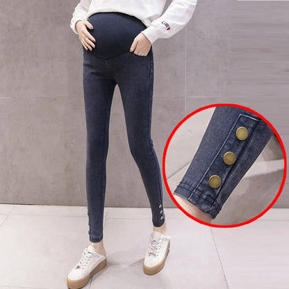 Jeans Premaman Elasticizzati con Fascia Regolabile in Vita
