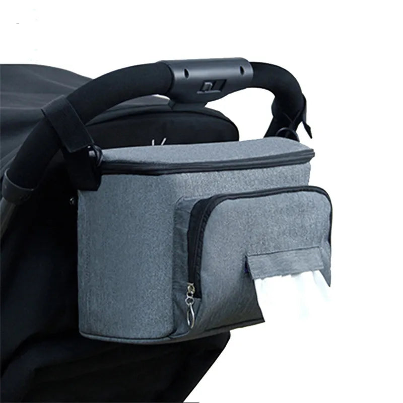 Organizer per Passeggino Multifunzione – Borsa Portaoggetti con Porta Biberon e Tasca Salviette