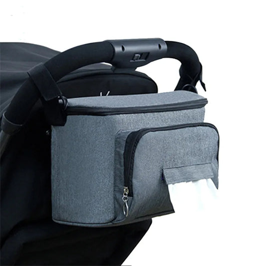 Organizer per Passeggino Multifunzione – Borsa Portaoggetti con Porta Biberon e Tasca Salviette