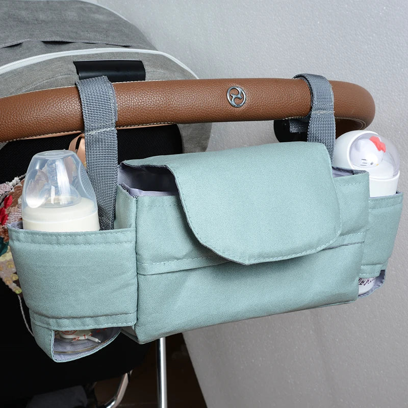 Organizer Passeggino Premium Impermeabile – Borsa Portaoggetti con Portabiberon, Tasche Multiple e Accesso Salviette