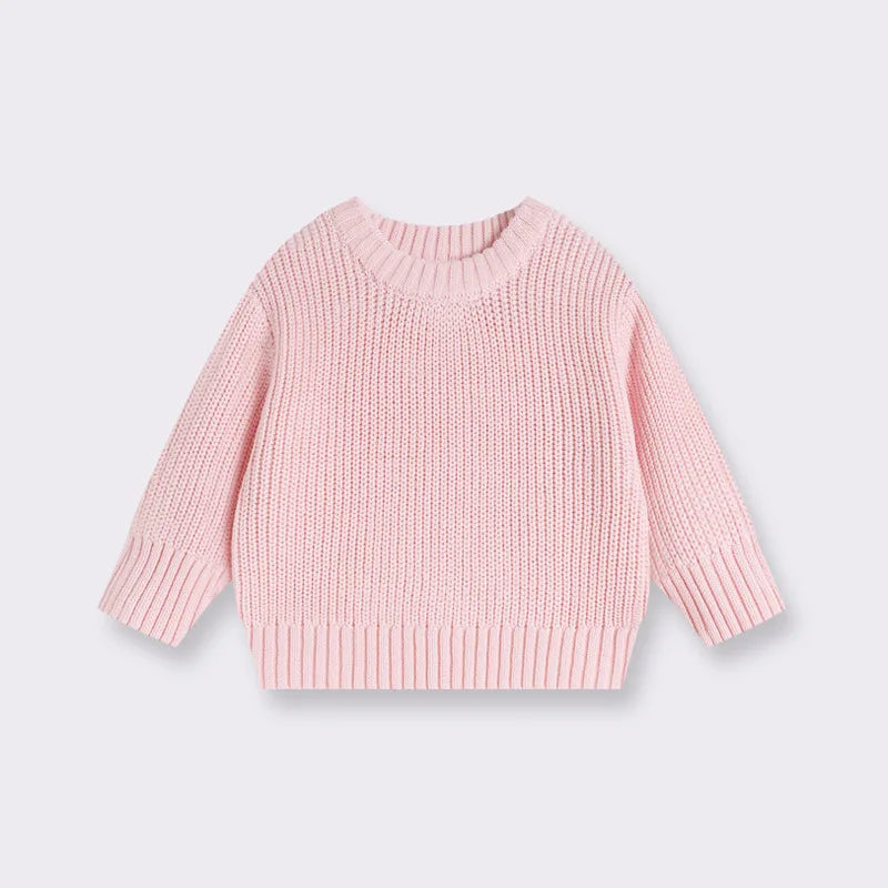 Maglione Bambini in Cotone a Maglia – Pullover Girocollo Invernale Unisex