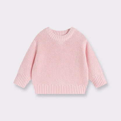 Maglione Bambini in Cotone a Maglia – Pullover Girocollo Invernale Unisex