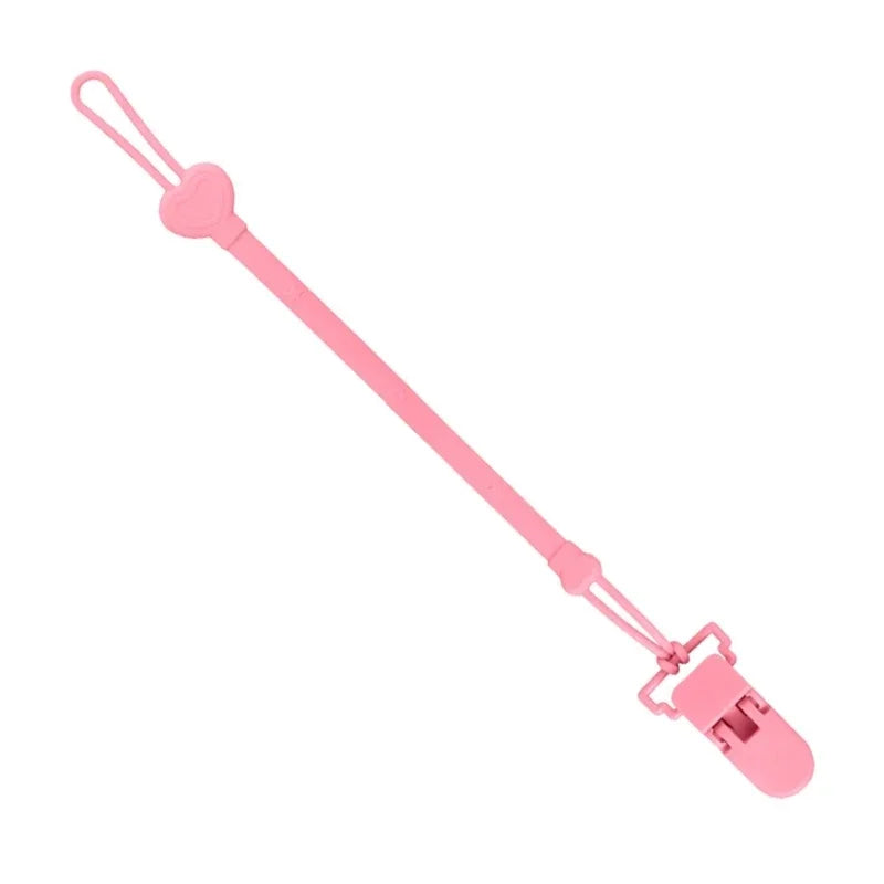 Laccetto Porta Ciuccio in Silicone con Clip – Catenella Anticaduta per Ciuccio e Massaggiagengive 22 cm