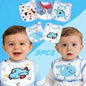 Set 5 Bavaglini Impermeabili Bambino e Bambina – Bavaglie per Pappa con Fantasie Colorate