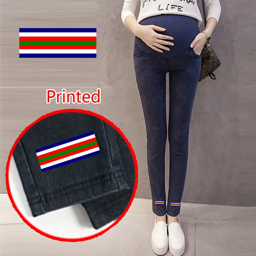 Jeans Premaman Elasticizzati con Fascia Regolabile in Vita