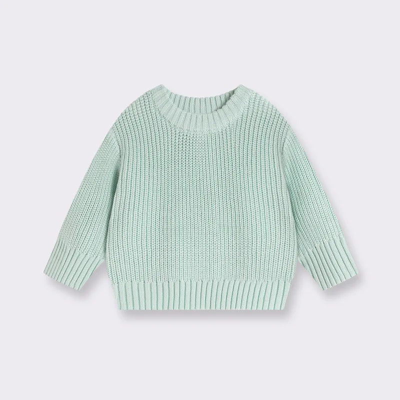 Maglione Bambini in Cotone a Maglia – Pullover Girocollo Invernale Unisex