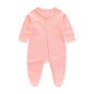 Tutina Intera Neonato 100% Cotone – Manica Lunga con Bottoni Frontali
