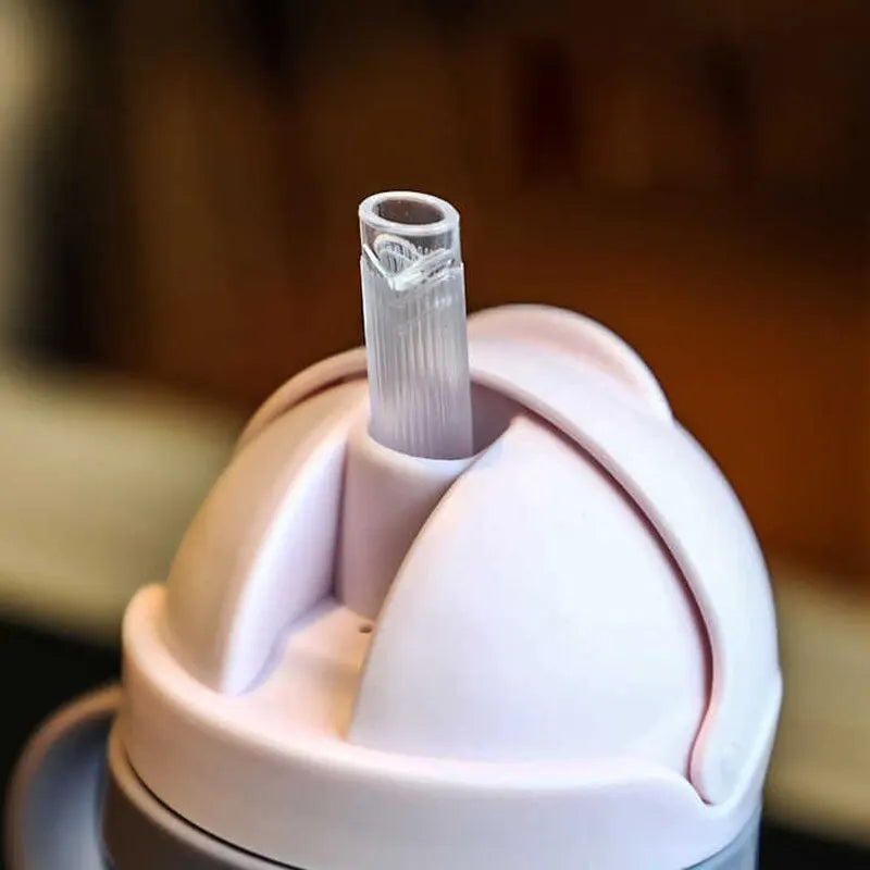 Bicchiere con Cannuccia e Sfera a Gravità 250 ml – Doppio Manico per Bambini