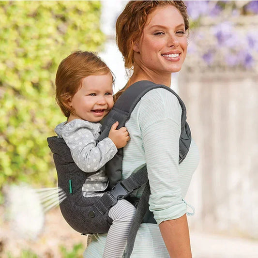 Marsupio Ergonomico 4 Posizioni per Neonati e Bambini – Imbracatura Regolabile con Supporto Lombare