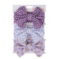 Set 3 Fasce Elastiche con Fiocco per Neonata e Bambina