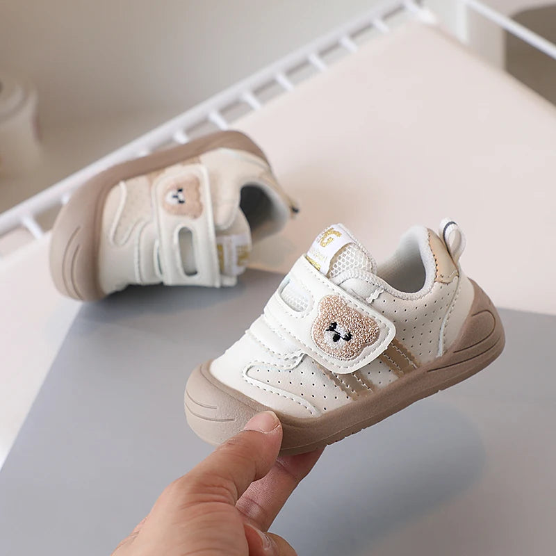 Scarpe Primi Passi Bambino Traspiranti con Doppio Strappo e Suola Morbida Antiscivolo