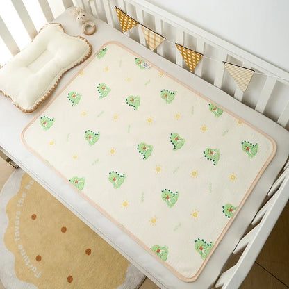 Traversa Neonato Impermeabile e Lavabile 50 × 70 cm – Tappetino Cambio con Superficie in Cotone