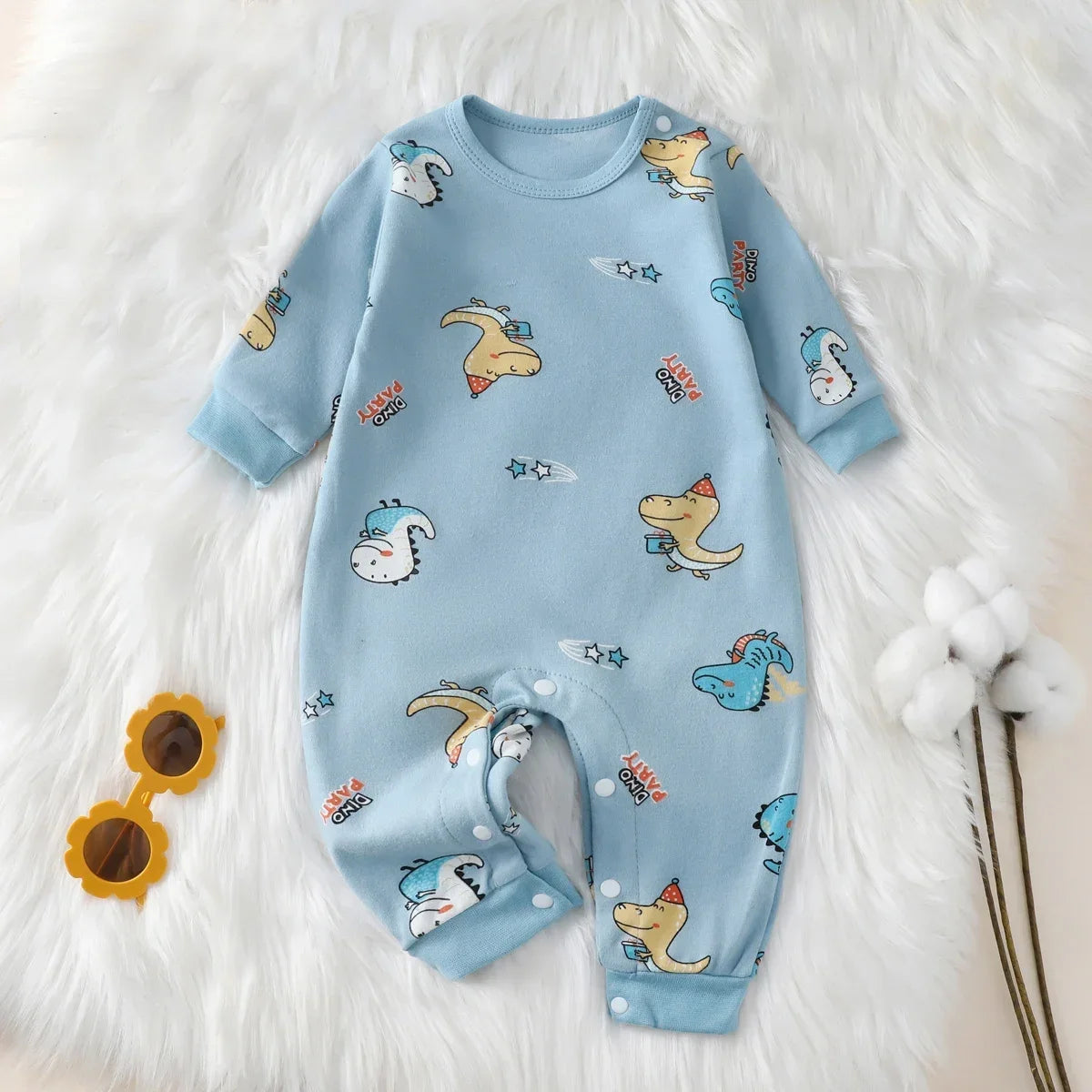 Tutina in Cotone 100% a Maniche Lunghe per Neonati e Bambini