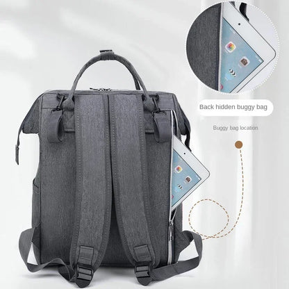 Zaino Fasciatoio Mamma Impermeabile Grande Capacità – Borsa Cambio Neonato con Tasche Termiche Portabiberon e Scomparti Multipli