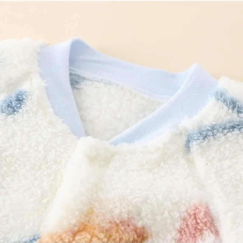 Tutina Invernale Neonato in Pile Morbido – Pagliaccetto Unisex a Manica Lunga 0-24 Mesi