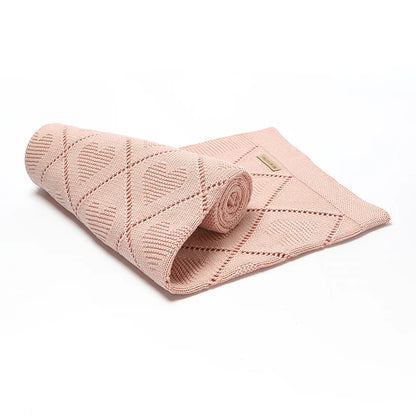 Copertina Neonato Multifunzione in Cotone 70 × 90 cm – Plaid in Maglia per Culla, Passeggino e Avvolgimento