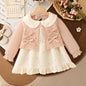 Completo Bambina con Abito e Cardigan in Maglia – Elegante Autunno Inverno 9-36 Mesi