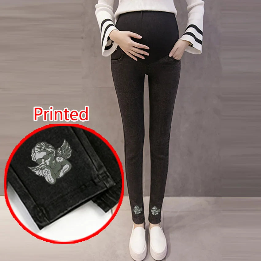 Jeans Premaman Elasticizzati con Fascia Regolabile in Vita