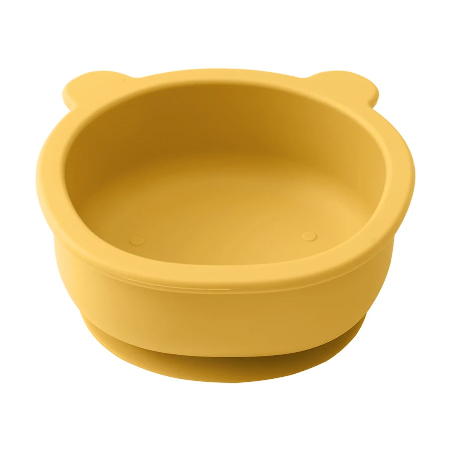 Ciotola con Ventosa per Bambini in Silicone – Piatto Pappa Antiscivolo a Forma di Orsetto