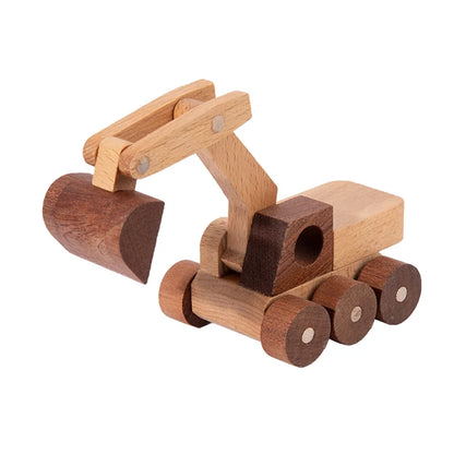 Veicoli in Legno Naturale – Gioco di Ruolo Educativo per Bambini 3+ Anni