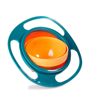 Ciotola Pappa Antirovesciamento per Bambini – Piatto Rotante a 360° con Manici e Coperchio