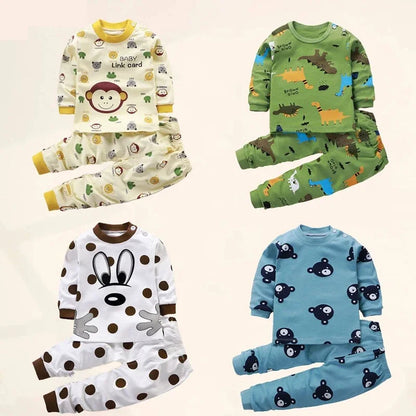 Pigiama Bambino 2 Pezzi 100% Cotone – Maglia a Manica Lunga e Pantaloni