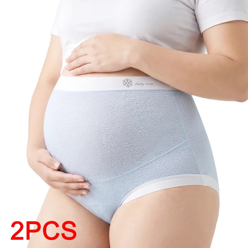 Set 2 Slip Premaman a Vita Alta Elasticizzati – Intimo Maternità per Gravidanza e Post Parto