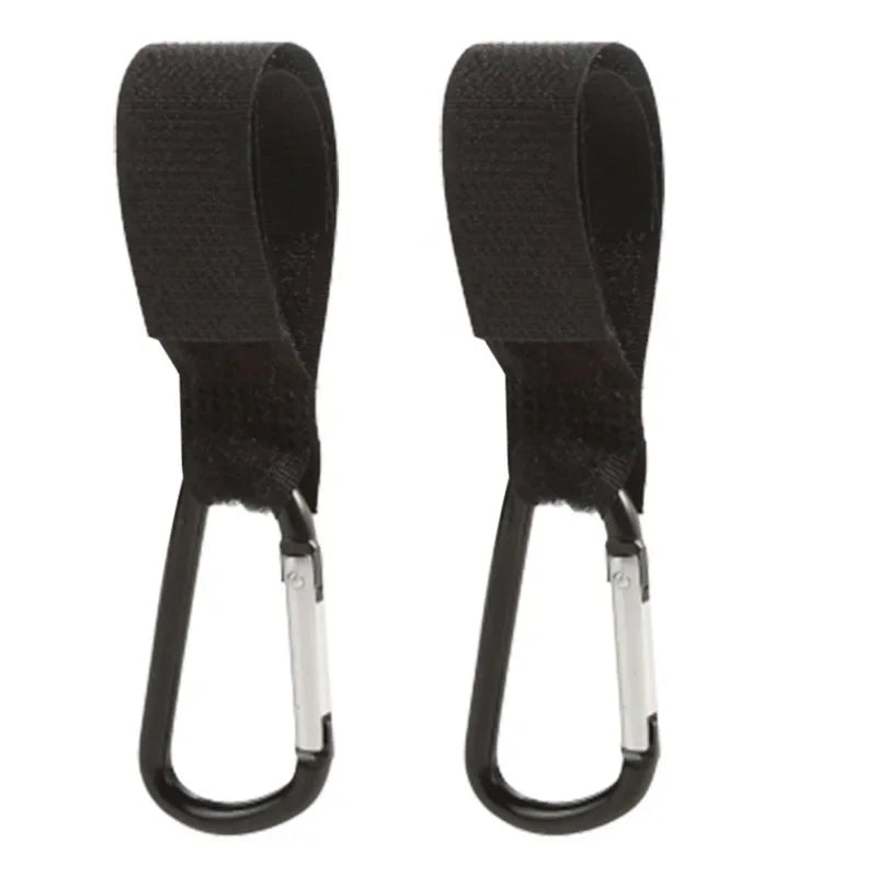 Set 2 Ganci Universali per Passeggino in Alluminio – Moschettoni per Borse e Organizer