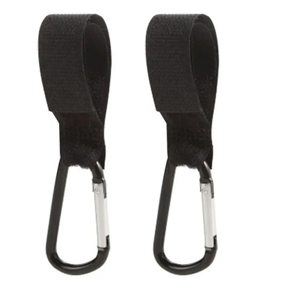 Set 2 Ganci Universali per Passeggino in Alluminio – Moschettoni per Borse e Organizer