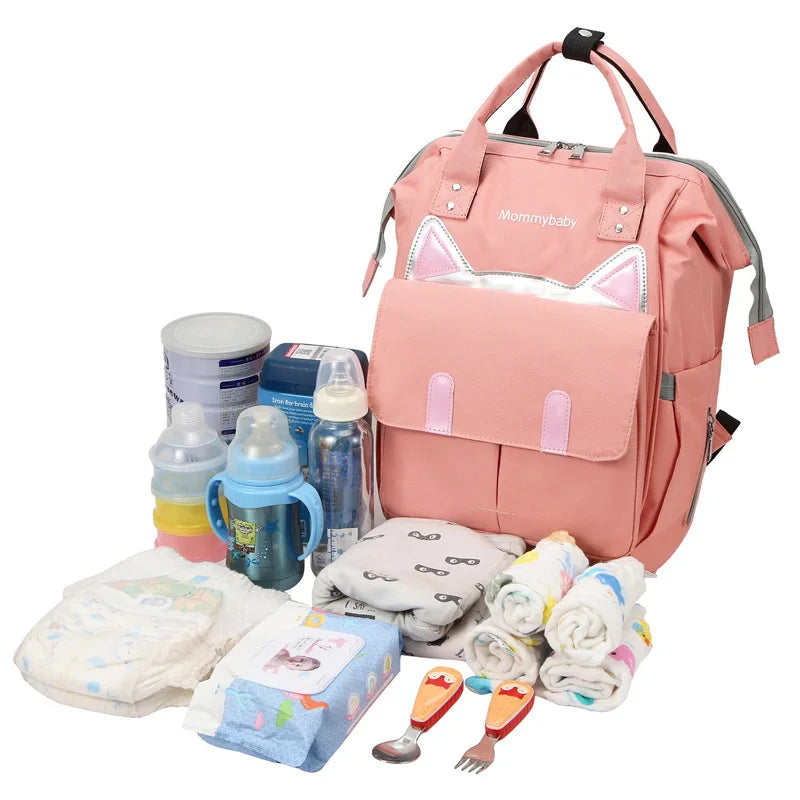 Zaino Mamma Porta Pannolini con Tasche Termiche per Biberon - Borsa con Scomparti Organizer