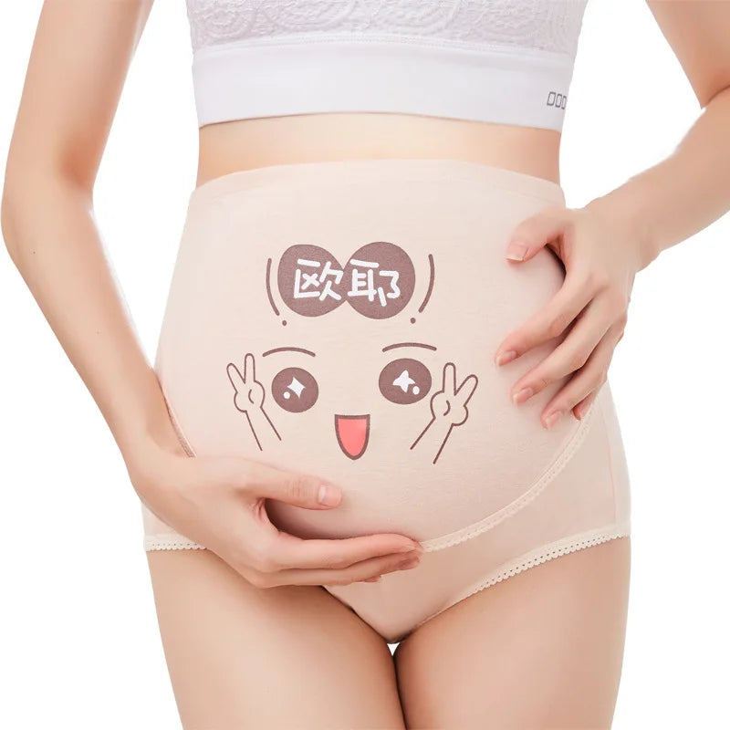 Mutandine Premaman a Vita Alta Regolabile – Intimo Gravidanza in Cotone Traspirante con Fascia Addominale e Fantasie