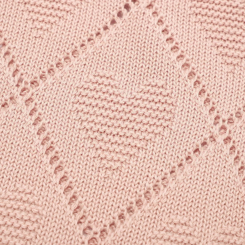 Copertina Neonato Multifunzione in Cotone 70 × 90 cm – Plaid in Maglia per Culla, Passeggino e Avvolgimento