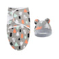 Fascia Swaddle Neonato in 100% Cotone con Cappellino – Copertina Avvolgente Regolabile 70 × 50 cm