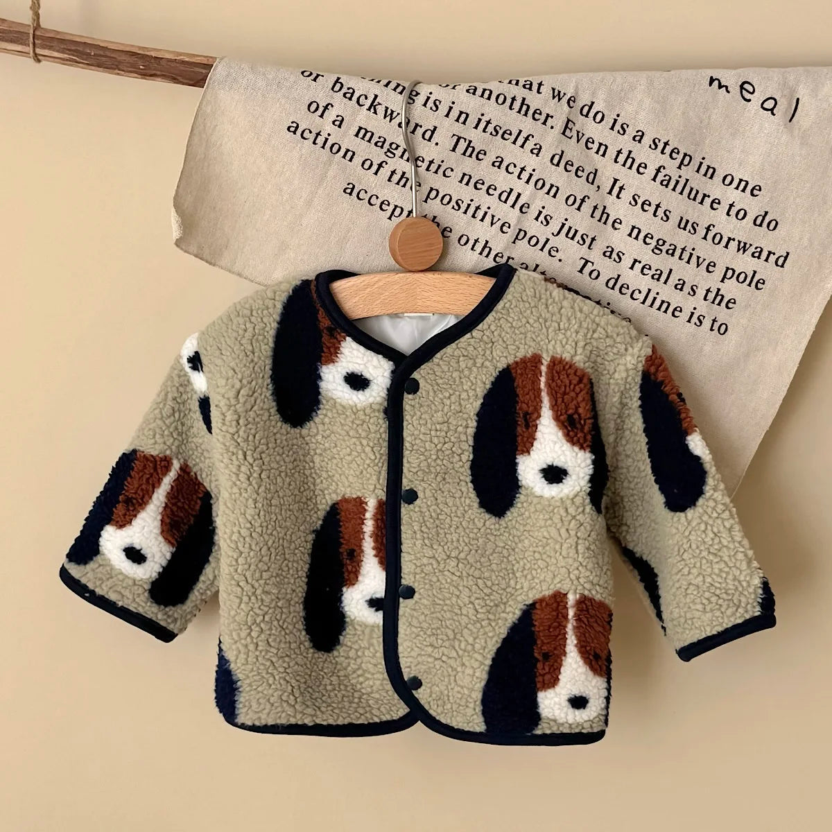 Giacca Bambino in Pile Sherpa – Cardigan Foderato con Bottoni a Pressione