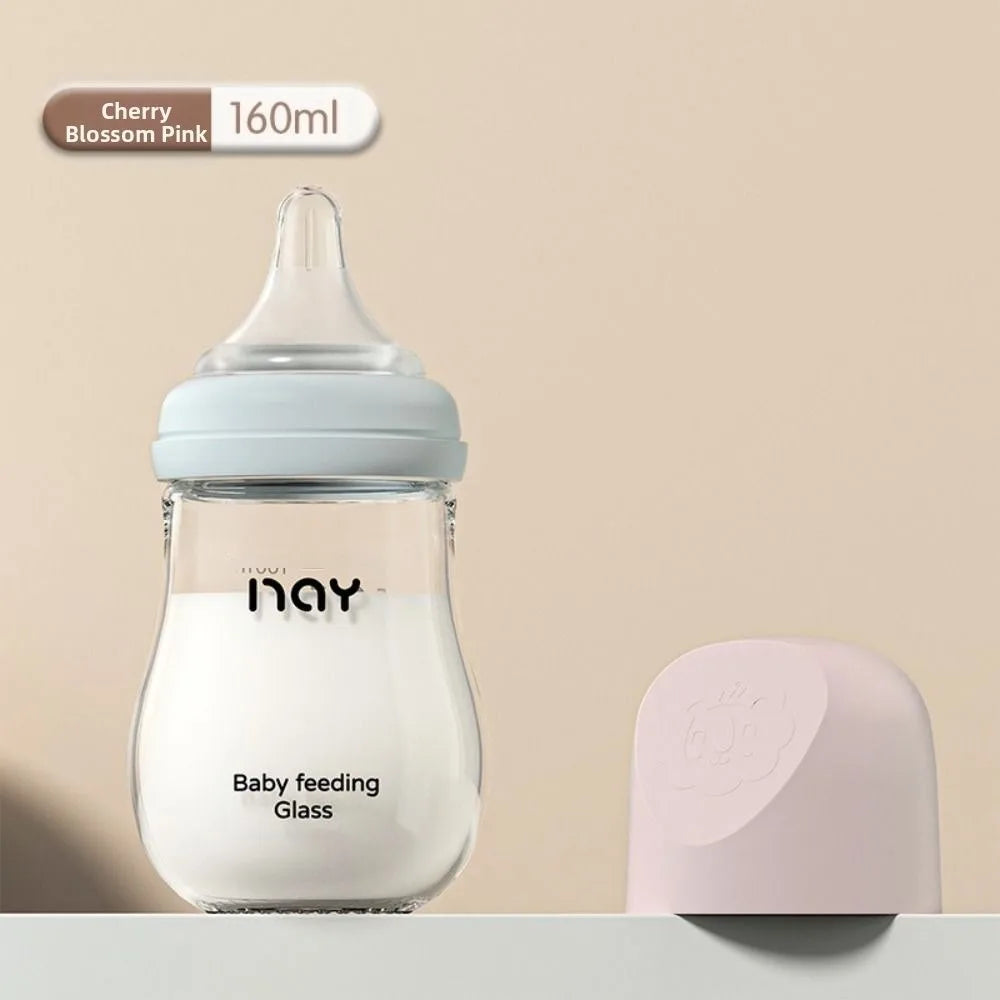 Biberon Anticolica in Vetro Borosilicato con Tettarella in Silicone Liquido – 80/160 ml