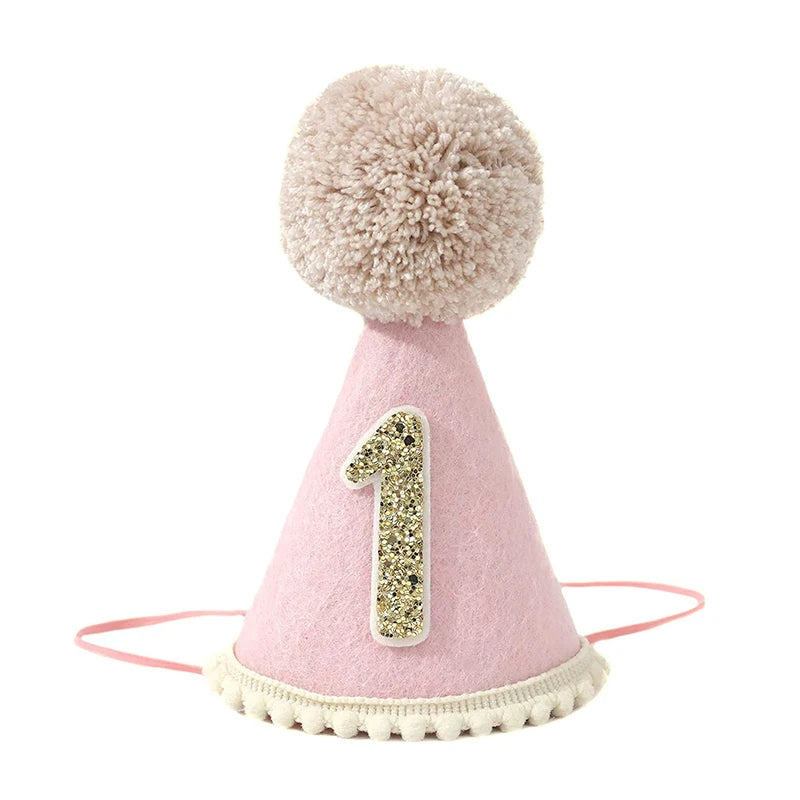 Cappellino Primo Compleanno con Pompon – Riutilizzabile per Festa e Servizi Fotografici