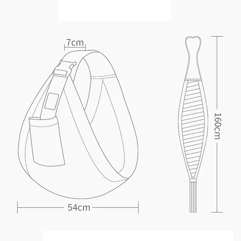 Fascia Porta Bebè 2 in 1 – Marsupio Sling a Tracolla e Copri Allattamento