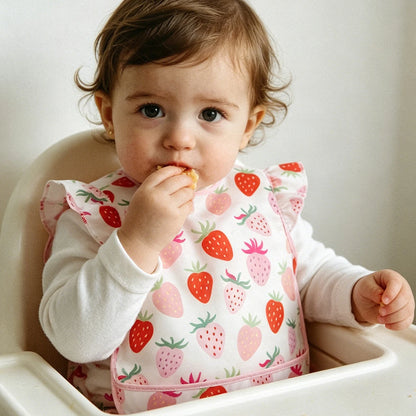 Bavaglino Impermeabile con Tasca Raccogli-Pappa – Pettorina Pappa Lavabile e Antimacchia per Bambini 1-3 Anni