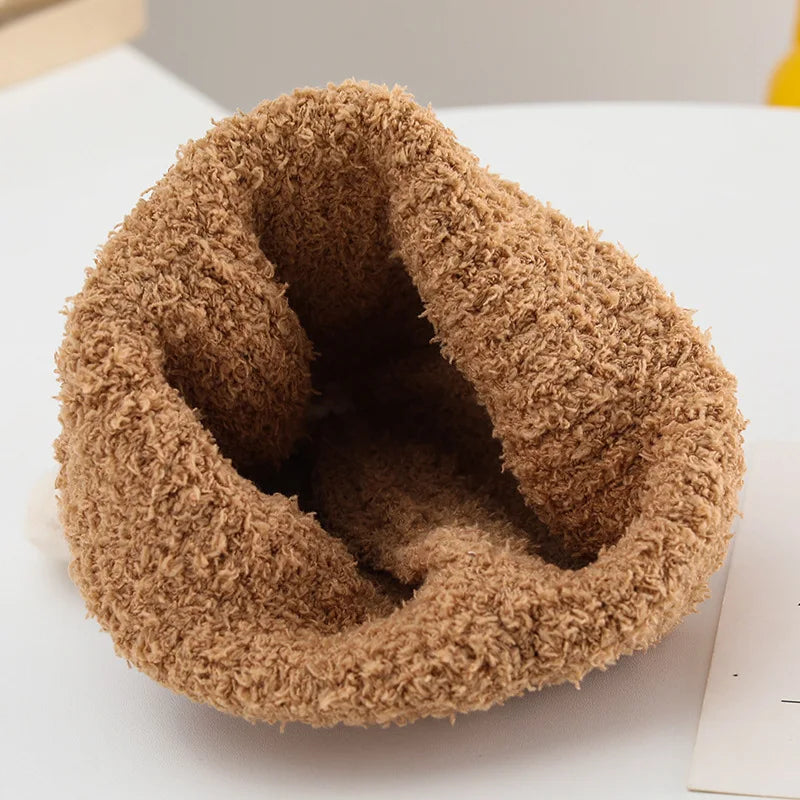 Berretto Bambino in Cotone con Orecchie da Animaletto – Cappello Caldo Elasticizzato 1–3 Anni