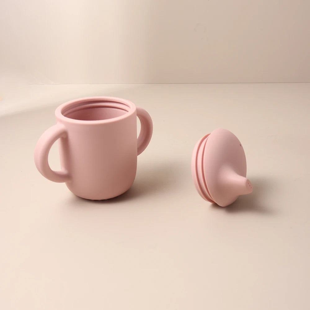 Bicchiere da Apprendimento in Silicone con Manici e Beccuccio – 180 ml